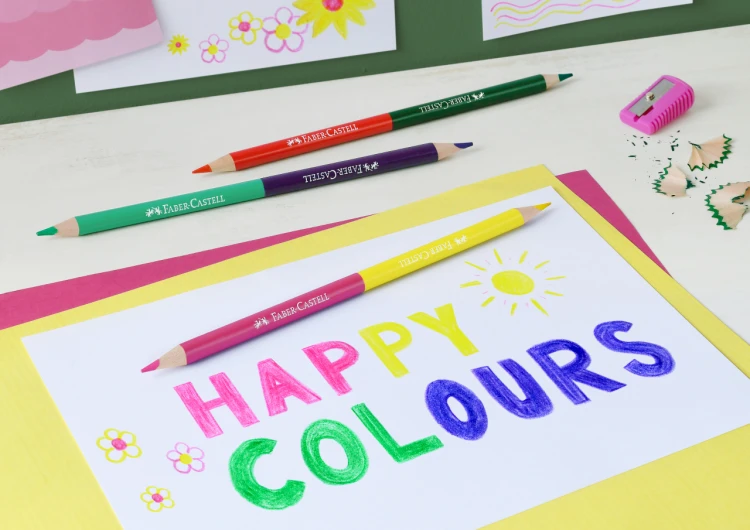 Kredki zamek 12 KOL.+3 kredki dwustronne+temperówka Faber-Castell – zdjęcie 3