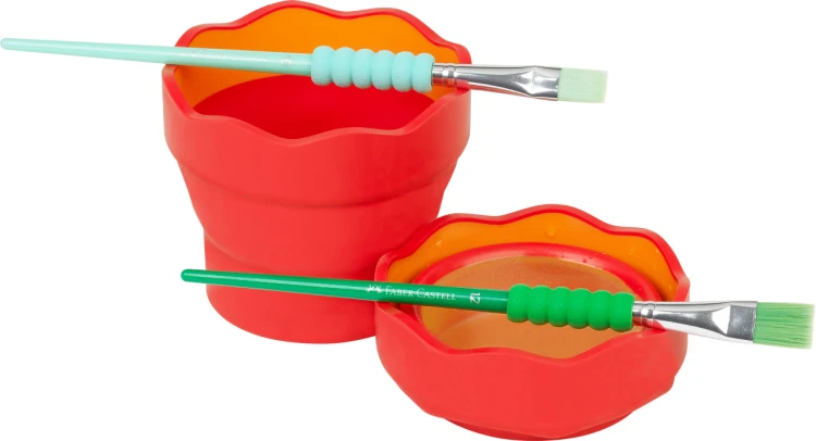 Pojemnik na wodę click&go czerwony Faber-Castell – zdjęcie 4