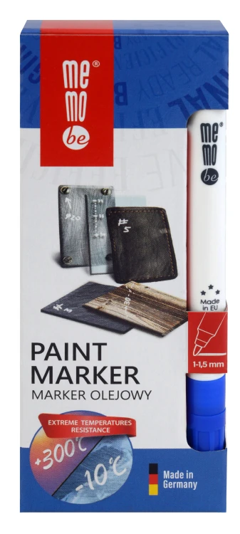 Marker olejowy MM300 MemoBe, końcówka okrągła 1-1,5 mm niebieski – zdjęcie 4