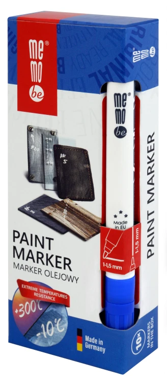 Marker olejowy MM300 MemoBe, końcówka okrągła 1-1,5 mm niebieski – zdjęcie 5