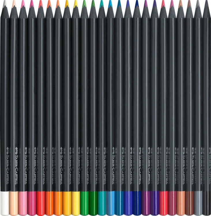 Kredki trójkątne black edition 24 kol. Faber-Castell – zdjęcie 2