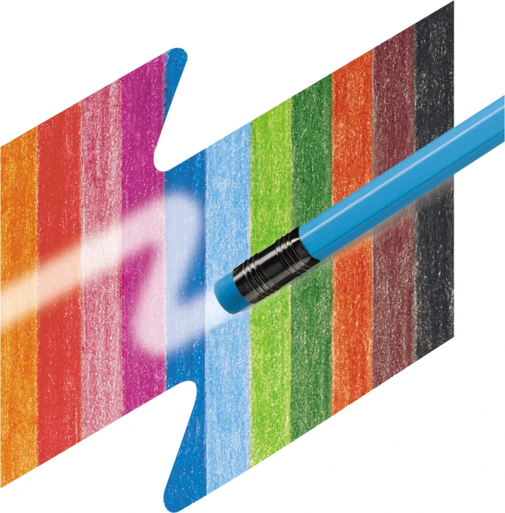 Kredki z gumką 12 kol. opakowanie karton Faber-Castell – zdjęcie 3
