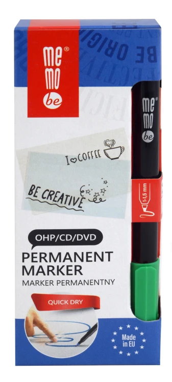 Marker permanentny OHP MemoBe MM252 końcówka M 1-1,5 mm zielony – zdjęcie 4