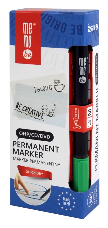 Marker permanentny OHP MemoBe MM252 końcówka M 1-1,5 mm zielony – zdjęcie 5