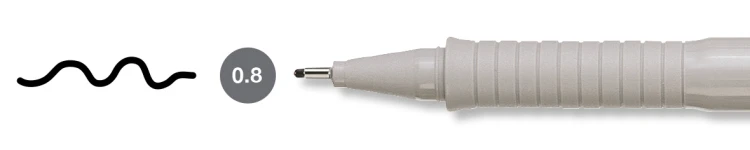 Cienkopis ecco pigment 0,8 mm czarny Faber-Castell – zdjęcie 5