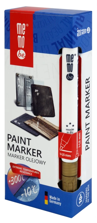 Marker olejowy MM300 MemoBe, końcówka okrągła 1-1,5 mm złoty – zdjęcie 5