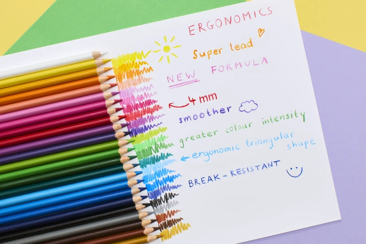 Kredki trójkątne ergonomics 12 kol. grafit 4 mm Faber-Castell – zdjęcie 5