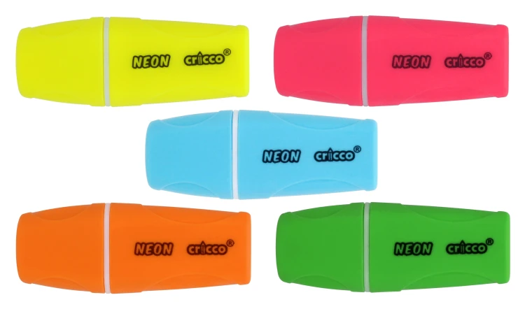 Zakreślacze mini Cricco neon mix kolorów słoik 80 szt. – zdjęcie 2