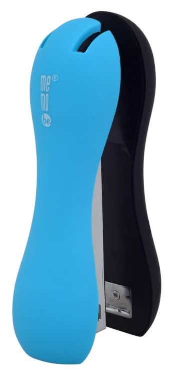 Zszywacz 24/6 MemoBe soft-touch niebieski neonowy – zdjęcie 2