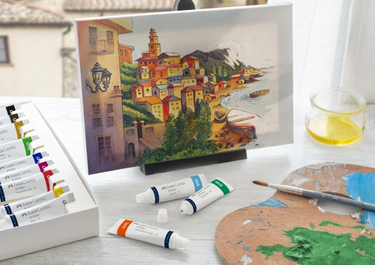 Farby olejne creative studio 12 kolx 9 ml tubki opakowanie kartonowe Faber-Castell – zdjęcie 3