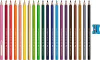 Kredki jumbo trójkątne 20 kol. + temperówka opakowanie karton Faber-Castell – zdjęcie 2