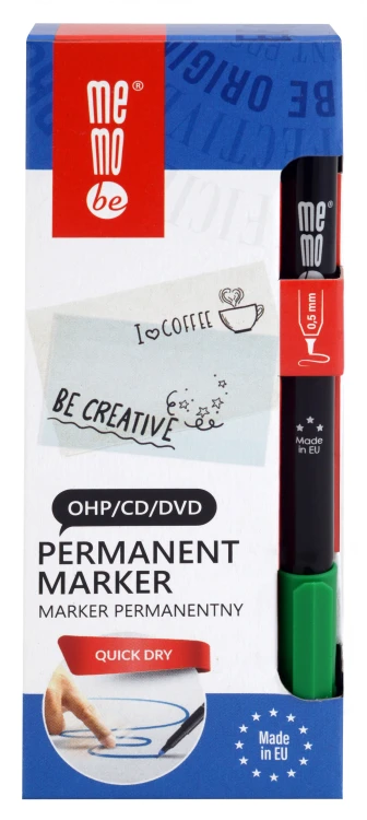 Marker permanentny OHP MemoBe MM251 końcówka F 0,5 mm zielony – zdjęcie 4