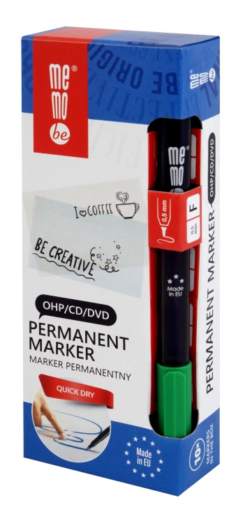 Marker permanentny OHP MemoBe MM251 końcówka F 0,5 mm zielony – zdjęcie 5