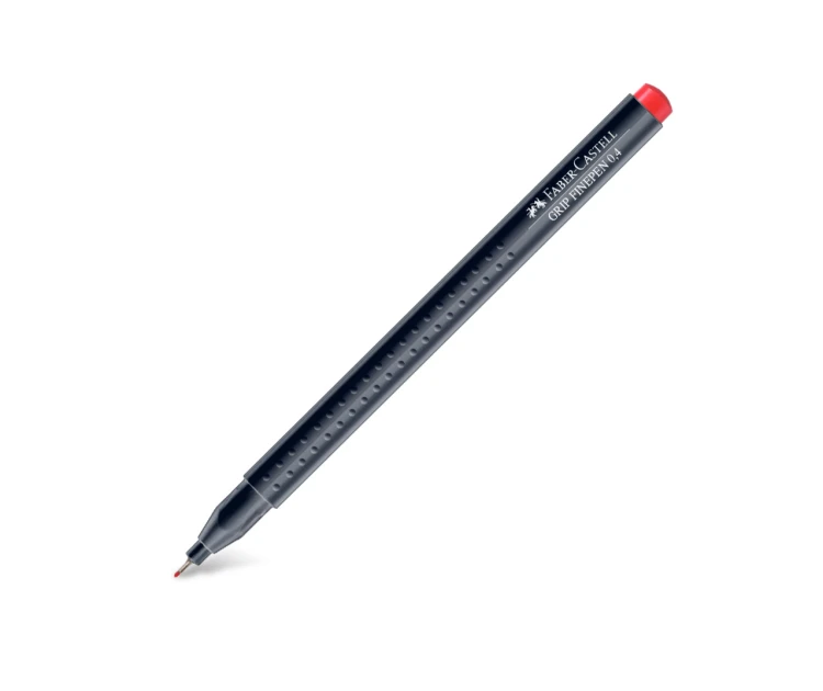 Cienkopis grip czerwony Faber-Castell – zdjęcie 3