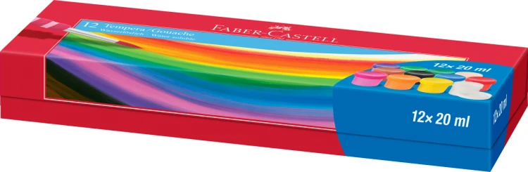 Farby plakatowe 12-KOL. x 20 ml Faber-Castell – zdjęcie 2