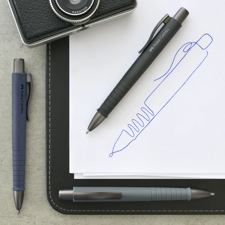 Długopis poly ball xb all black Faber-Castell – zdjęcie 3