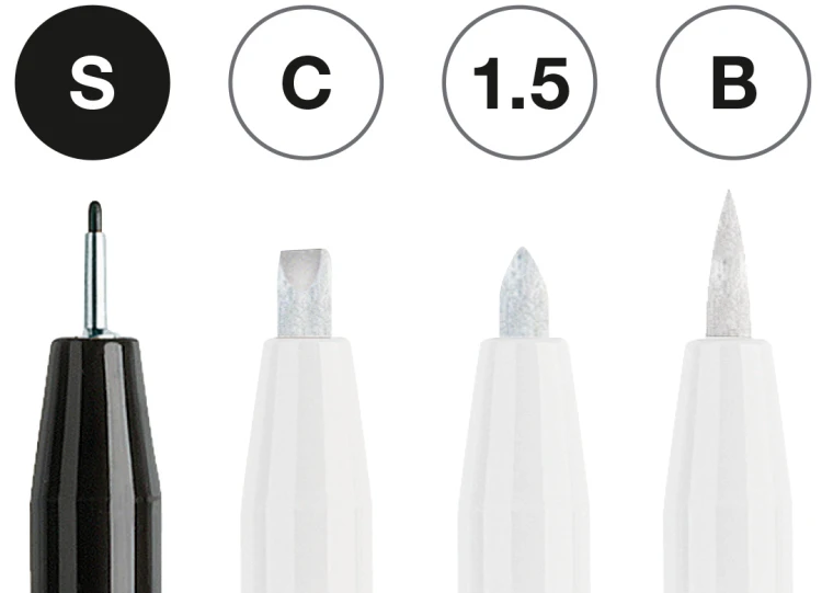 Pitt artist pen black&white 4 szt.etui Faber-Castell – zdjęcie 2