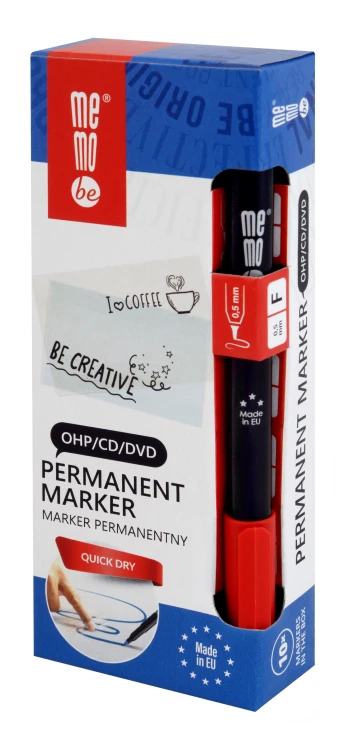 Marker permanentny OHP MemoBe MM251 końcówka F 0,5 mm czerwony – zdjęcie 5