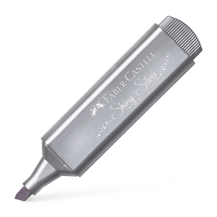 Zakreślacz 1546 metaliczny srebrny Faber-Castell – zdjęcie 4