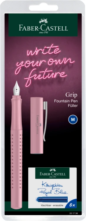 Pióro wieczne grip 2010 harmony m+ naboje blister Faber-Castell – zdjęcie 2