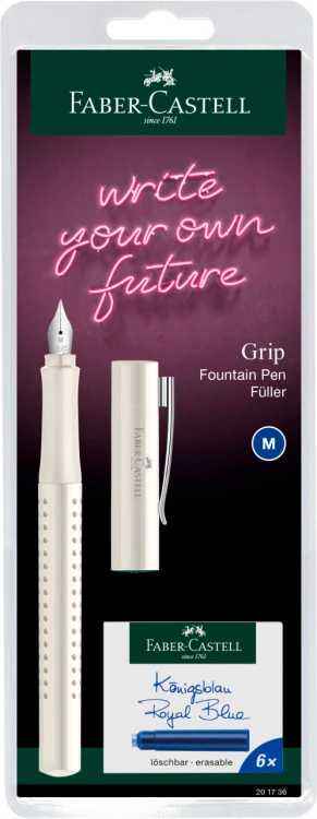 Pióro wieczne grip 2010 harmony m+ naboje blister Faber-Castell – zdjęcie 3
