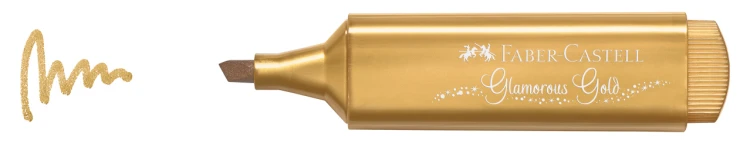 Zakreślacz 1546 metaliczny złoty Faber-Castell – zdjęcie 2