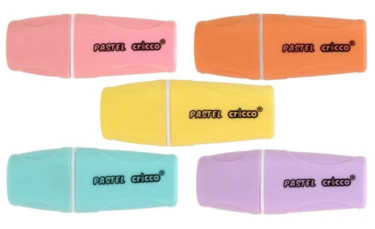 Zakreślacze mini Cricco pastel mix kolorów, słoik 80 szt. – zdjęcie 2