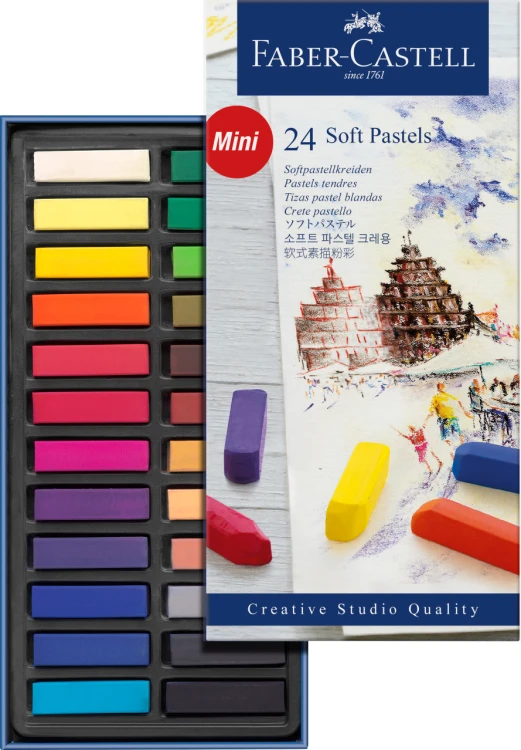 Creative studio mini pastele suche 24 szt. op. kartonowe Faber-Castell – zdjęcie 2