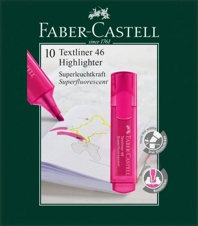 Zakreślacz 1546 różowy Faber-Castell – zdjęcie 5