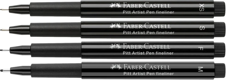 Pitt artist pen czarny 199 etui 4 szt.faber-castell – zdjęcie 2