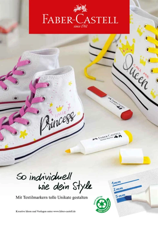 Marker do tkanin różowy Faber-Castell – zdjęcie 5