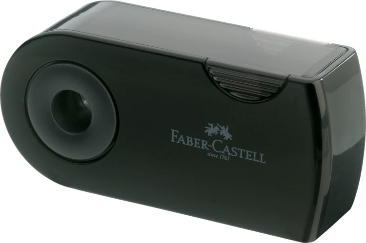 Temperówka podwójna sleeve czarna Faber-Castell – zdjęcie 2