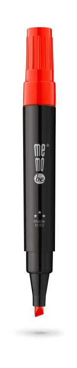 Marker permanentny M201 MemoBe końcówka ścięta 1-4 mm czerwony – zdjęcie 2