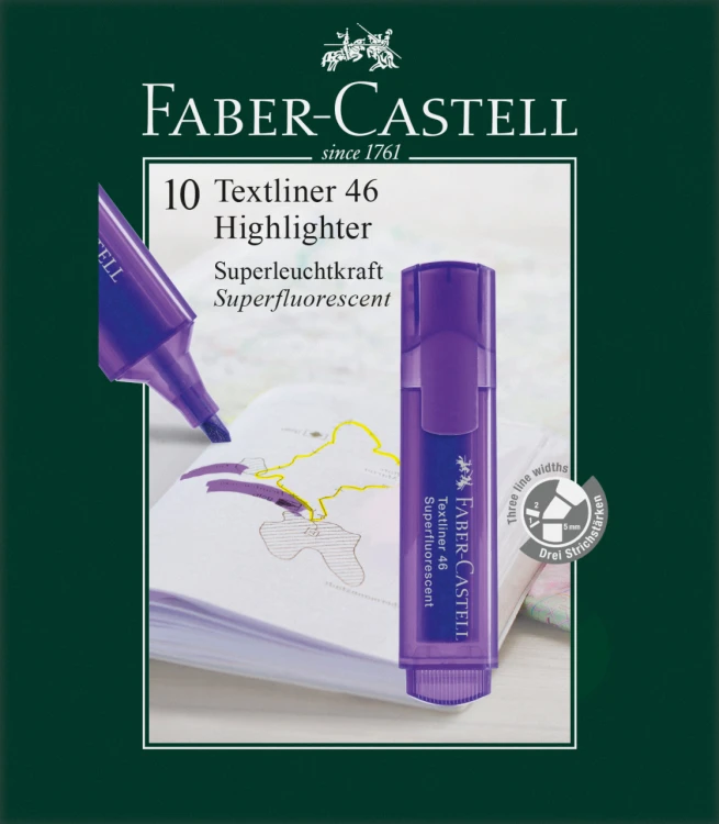 Zakreślacz 1546 fioletowy Faber-Castell – zdjęcie 5