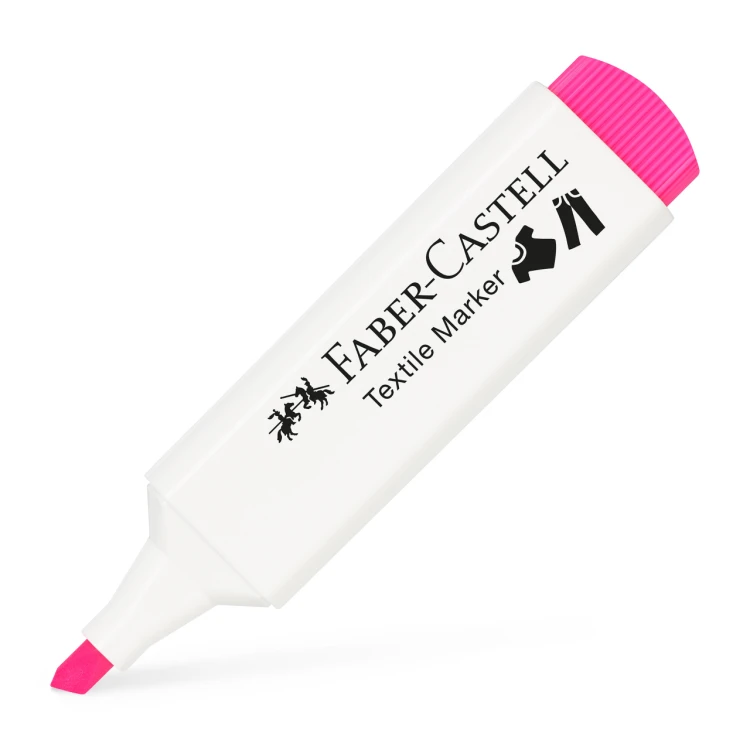 Marker do tkanin neonowy różowy faber -castell – zdjęcie 4