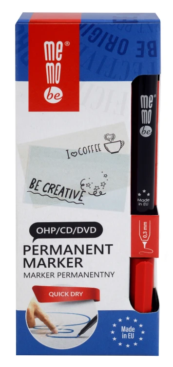 Marker permanentny OHP MemoBe MM250 końcówka S 0,3 mm czerwony – zdjęcie 4