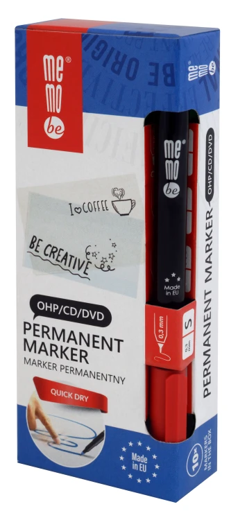 Marker permanentny OHP MemoBe MM250 końcówka S 0,3 mm czerwony – zdjęcie 5