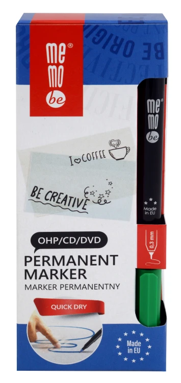 Marker permanentny OHP MemoBe MM250 końcówka S 0,3 mm zielony – zdjęcie 4