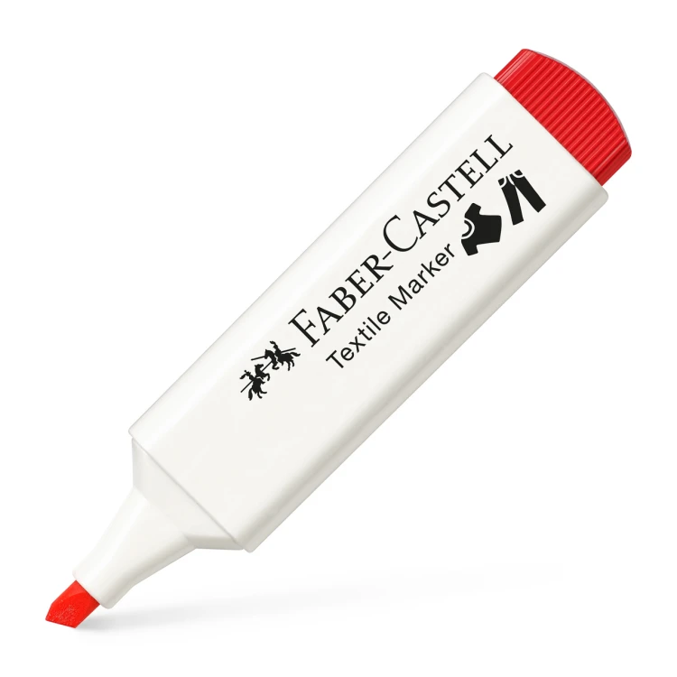 Marker do tkanin czerwony Faber-Castell – zdjęcie 4
