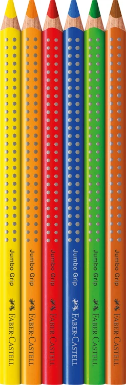 Kredki jumbo grip 6 kol. opakowanie karton Faber-Castell – zdjęcie 2