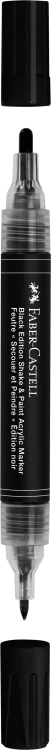 Marker akrylowy black edition shake&paint 1 szt. czarny op. kartonowe Faber-Castell – zdjęcie 2