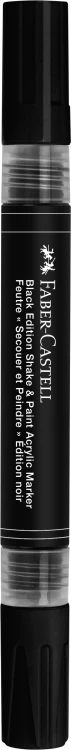 Marker akrylowy black edition shake&paint 1 szt. czarny op. kartonowe Faber-Castell – zdjęcie 3