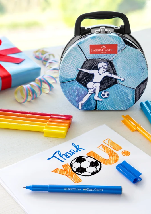 Flamastry connector 33 szt. walizka football Faber-Castell – zdjęcie 5