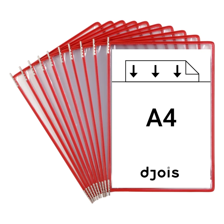 PANEL PREZENTACYJNY DJOIS x TARIFOLD A4 10 SZT. OTWARCIE Z GÓRY KOLOR CZERWONY – zdjęcie 6
