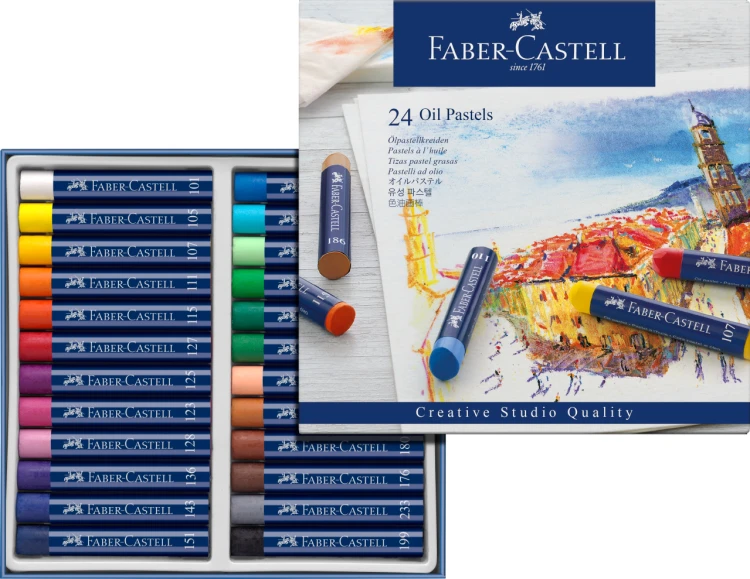 Creative studio pastele olejne 24 kol. opakowanie karton Faber-Castell – zdjęcie 2