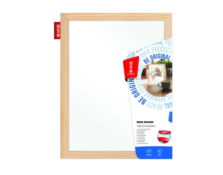 Tabliczka suchościeralna magetyczna, biała MEMOBE, nabiurkowa, stojąca, układ pionowy lub poziomy, 30x21 cm – zdjęcie 3