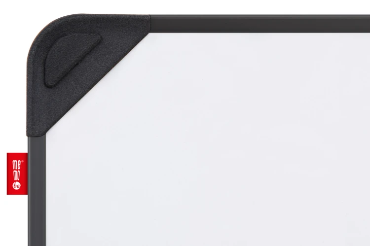 Tablica suchościeralna magnetyczna MEMOBE, powierzchnia biała, rama aluminiowa czarna EDGE, 90x60 cm – zdjęcie 5