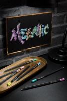 Kredki trójkątne black edition 12 kol.metalicznych Faber-Castell – zdjęcie 2