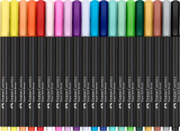 Pisaki pędzelkowe black edition 20 kol. Faber-Castell – zdjęcie 2