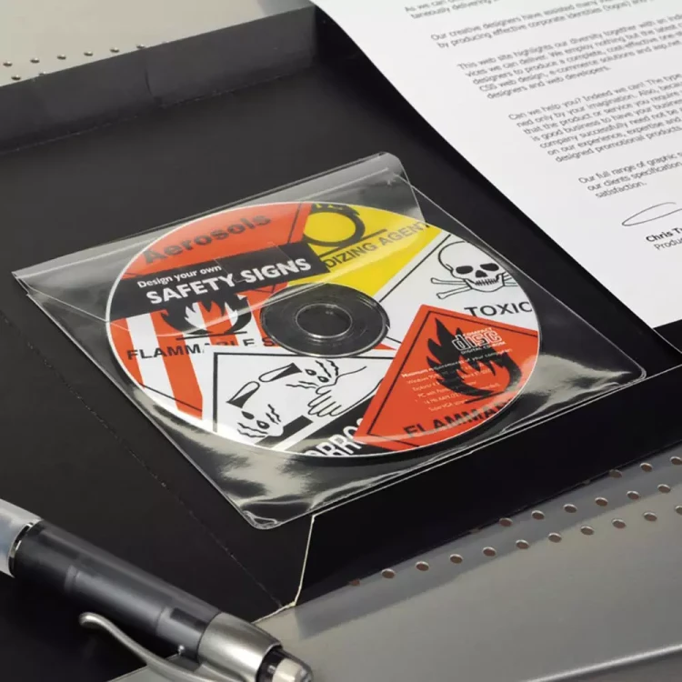 KIESZEŃ SAMOPRZYLEPNA DJOIS x 3L 10 SZT. NA CD/DVD Z KLAPKĄ 127X127MM – zdjęcie 2